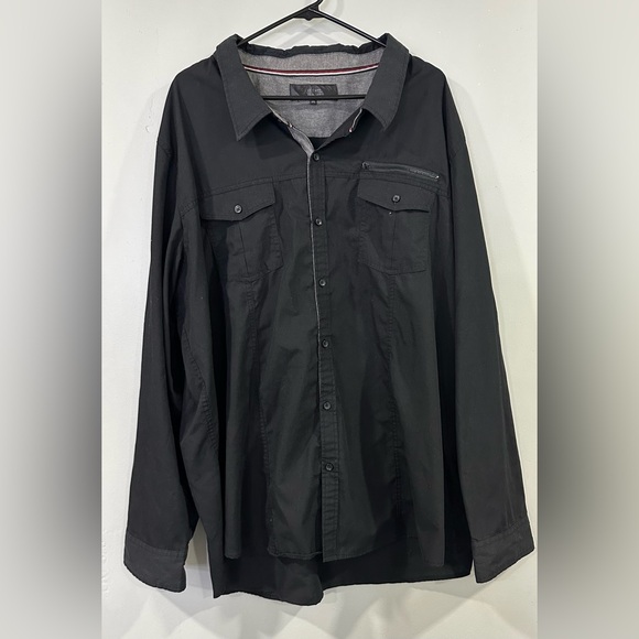 Classic Black Button-Up Shirt size 3XL - Picture 2 of 9